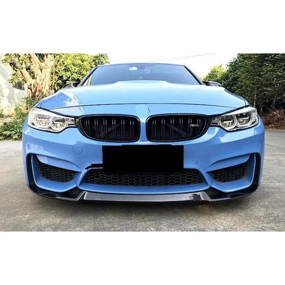 For BMW F30 F80 M3 CS Front Lip Diffuser Bodykit ABS Gloss Black