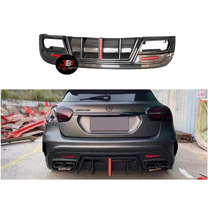 For Mercedes Benz X156 GLA45 Carbon Fiber Diffuser + Exhaust