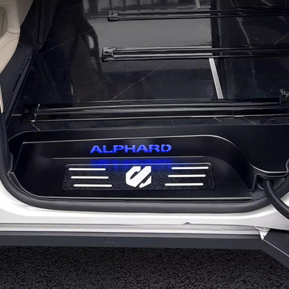 For Toyota Alphard Vellfire AGH30 AGH40 AH40 LED Door Side Step Sill Plate Stainless Steel Door Side Sill Step Plate