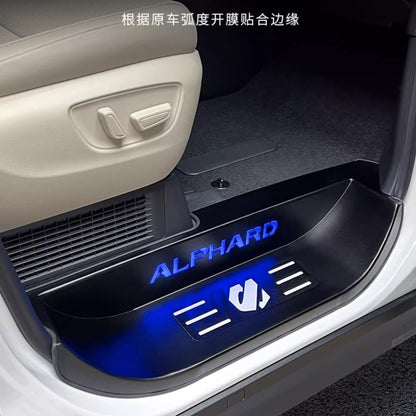 For Toyota Alphard Vellfire AGH30 AGH40 AH40 LED Door Side Step Sill Plate Stainless Steel Door Side Sill Step Plate