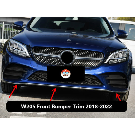 For Mercedes Benz W205 AMG Line Front Bumper Trim Front Lip