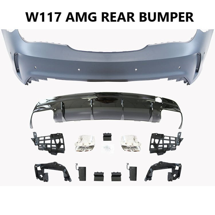 For Mercedes Benz W117 CLA45 Facebook AMG BodyKit AMG Bumper 2012-2018