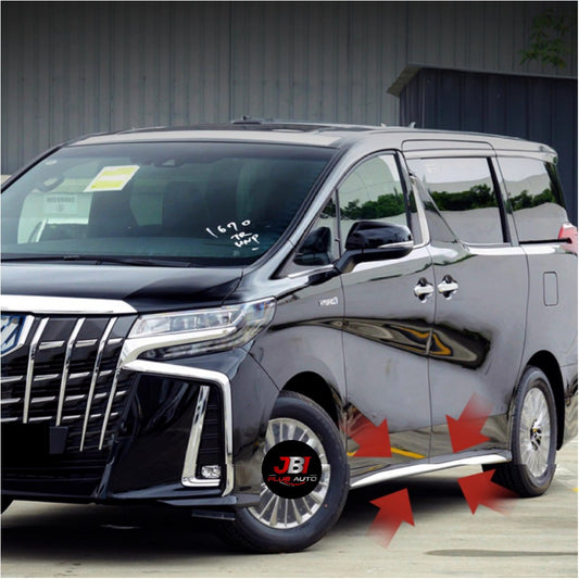 For Toyota Alphard Vellfire Agh30 Side Moulding Lip with Stainless Steel 2015-2023