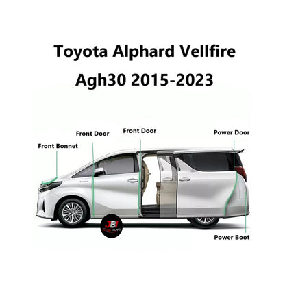 For Toyota Alphard Vellfire Anh20 Agh30 Agh40 Sound Insulation Strip Door Seal rubber 2008-2023