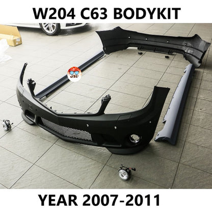 For Mercedes Benz W204 C63 AMG BodyKit 2007-2014