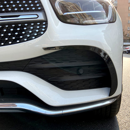 For Mercedes W253 GLC COUPE Facelift 2019+ Canard ABS front bumper diffuser  knife decorative