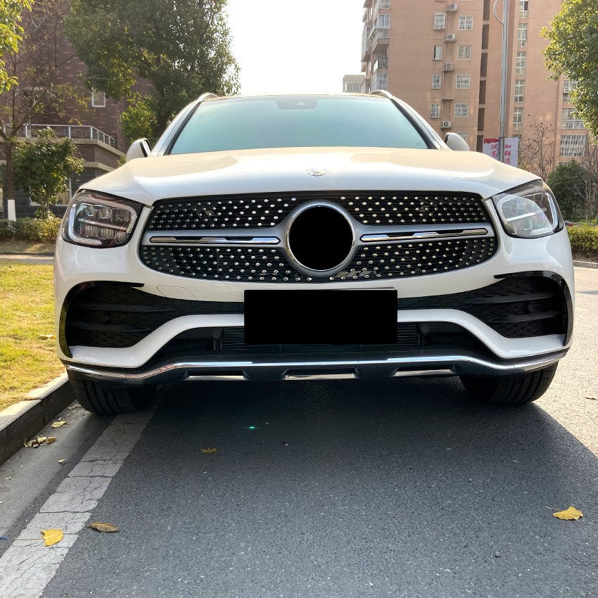 For Mercedes W253 GLC COUPE Facelift 2019+ Canard ABS front bumper diffuser  knife decorative