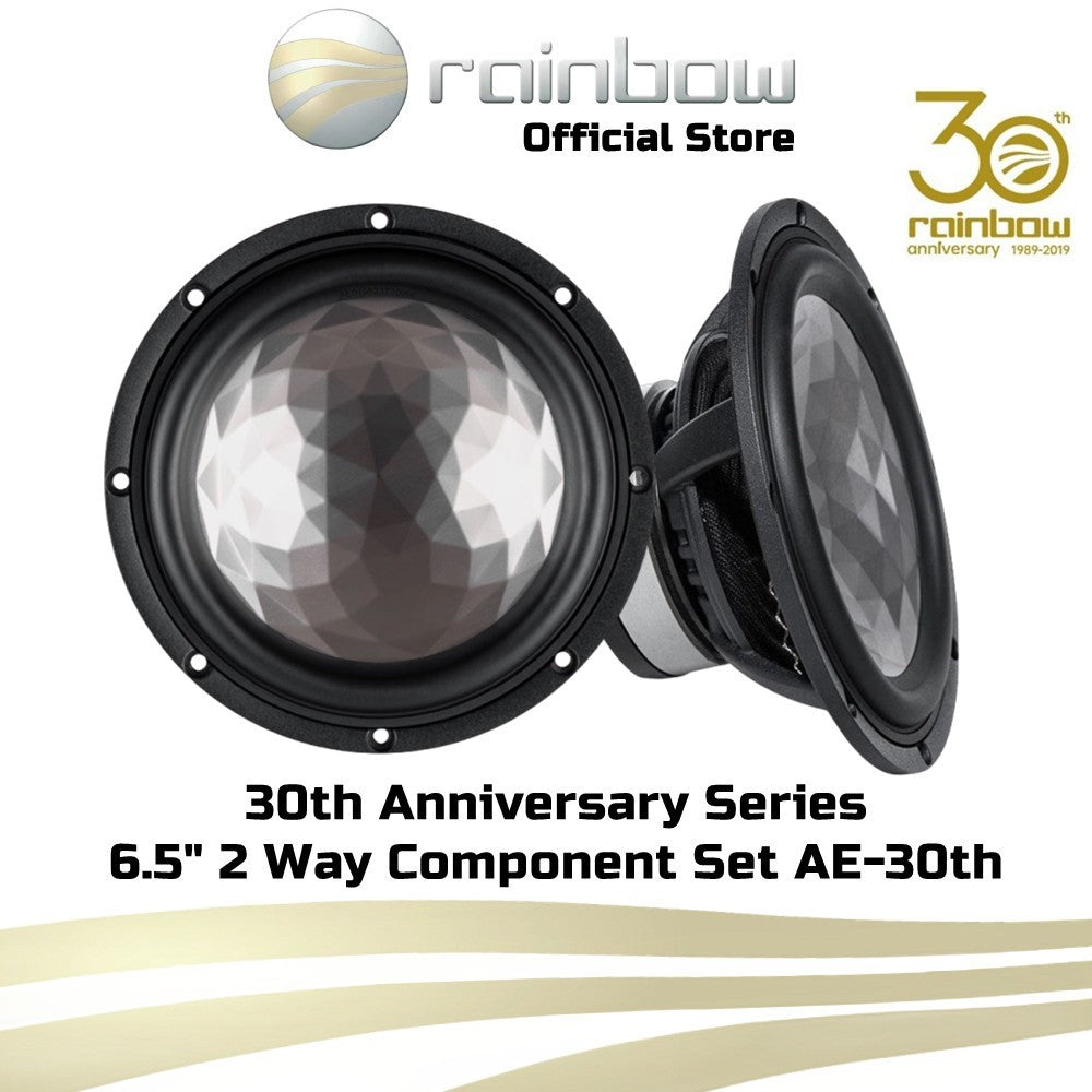 Rainbow Audio 6.5" 2 Way Component Car Speaker With Ambient Light Enclosure 30th Anniversary Series AE-30TH