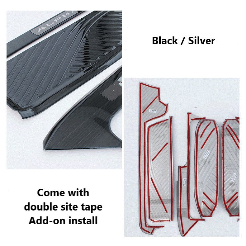 For Toyota Alphard Vellfire AGH40 AH40 Door Side Step Sill Plate Stainless Steel Door Side Sill Step Plate