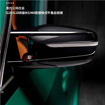 For BMW G20 G22 3 Series 4 Series Side Mirror Cover Caps Gloss Black Replacement