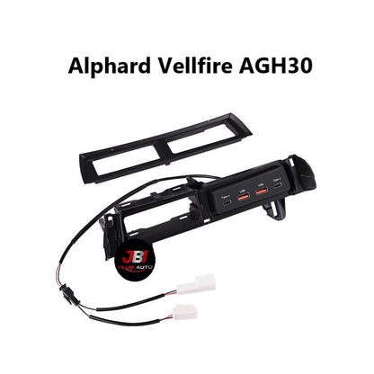 Toyota Alphard Vellfire AGH30 Middle Front Row Armrest USB Type-C Adaptor 45W Fast charging