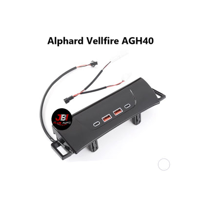 Toyota Alphard Vellfire AGH40 AH40 Middle Front Row Armrest USB Type-C Adaptor 45W Fast charging