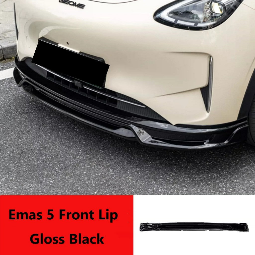 PROTON EMAS 5 BODYKIT FRONT BUMPER LIP BODYKIT (GLOSS BLACK SPEC)