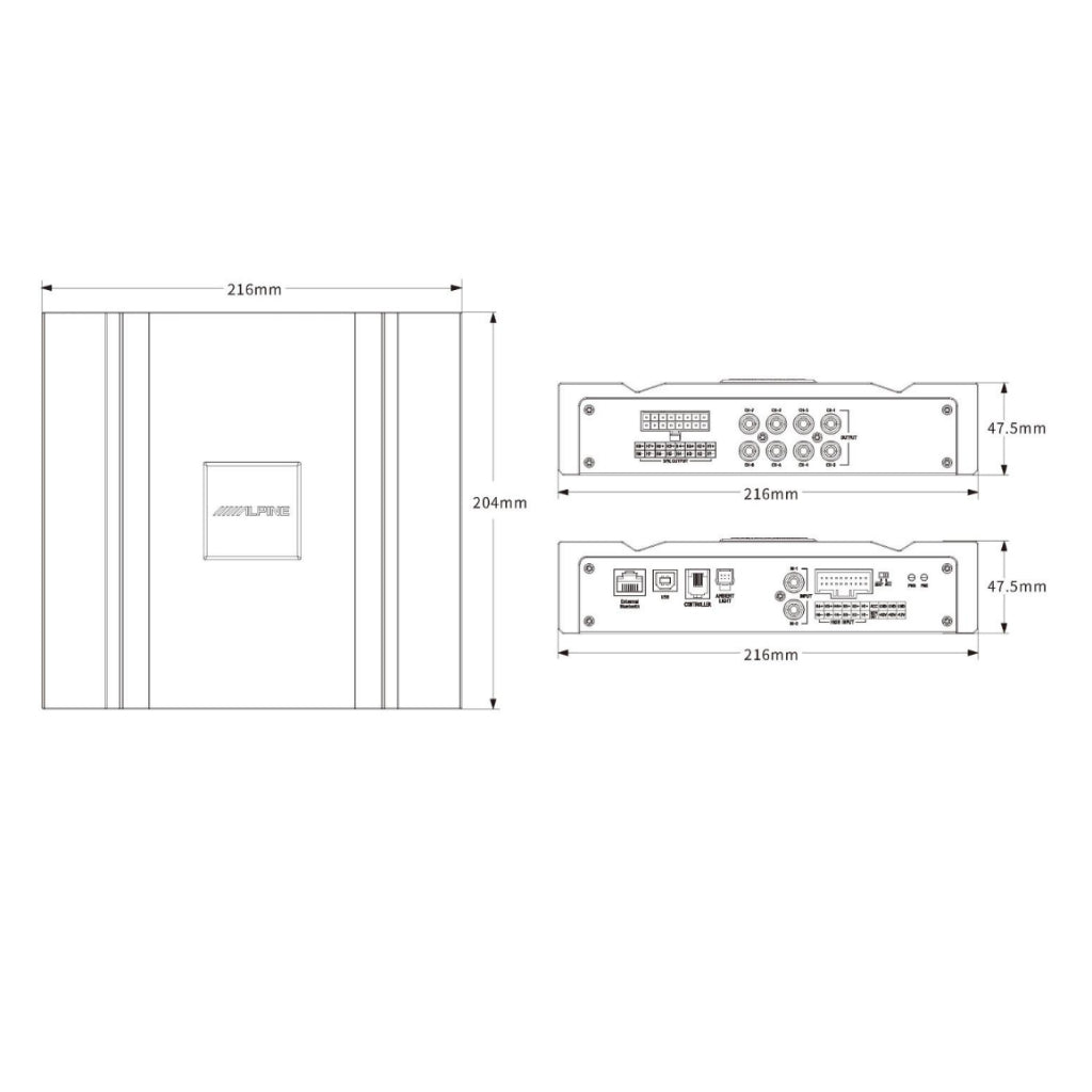 ALPINE 8 CHANNEL DSP PXE-R80-8 BLUETOOTH USB