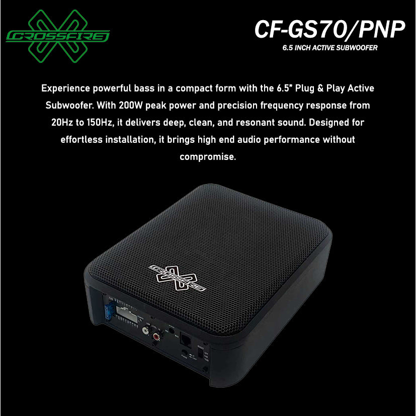 Crossfire 6.5" PLUG & PLAY ACTIVE SUBWOOFER CF-GS70/PNP
