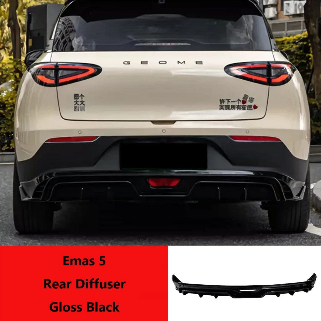 PROTON EMAS 5 BODYKIT FRONT BUMPER LIP BODYKIT (GLOSS BLACK SPEC)