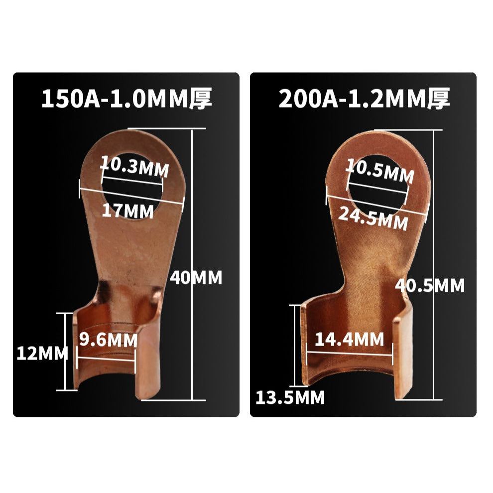 Pure copper car battery connector wire clips, audio system modification terminal wires, lug clips