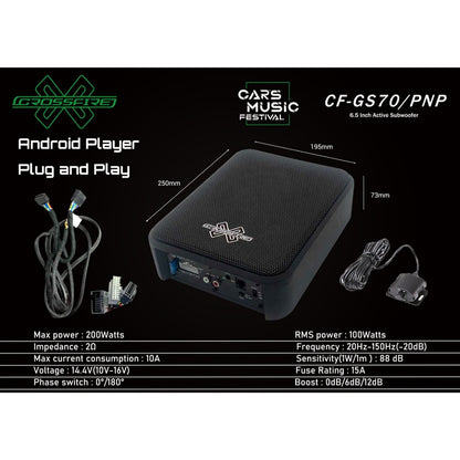 Crossfire 6.5" PLUG & PLAY ACTIVE SUBWOOFER CF-GS70/PNP