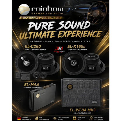 Toyota Honda Nissan Mazda Perodua Proton Rainbow DSP Active Subwoofer Complete Car Audio Package