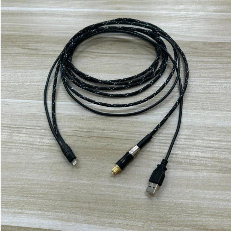 DSP Lightning Type C optical fiber cable iPhone (Apple 16/15/14/13/11), Huawei, OPPO, Android, Vivo phones, Type-C to op