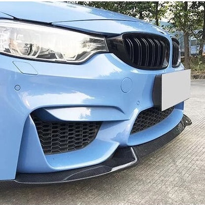 For BMW F30 F80 M3 CS Front Lip Diffuser Bodykit ABS Gloss Black