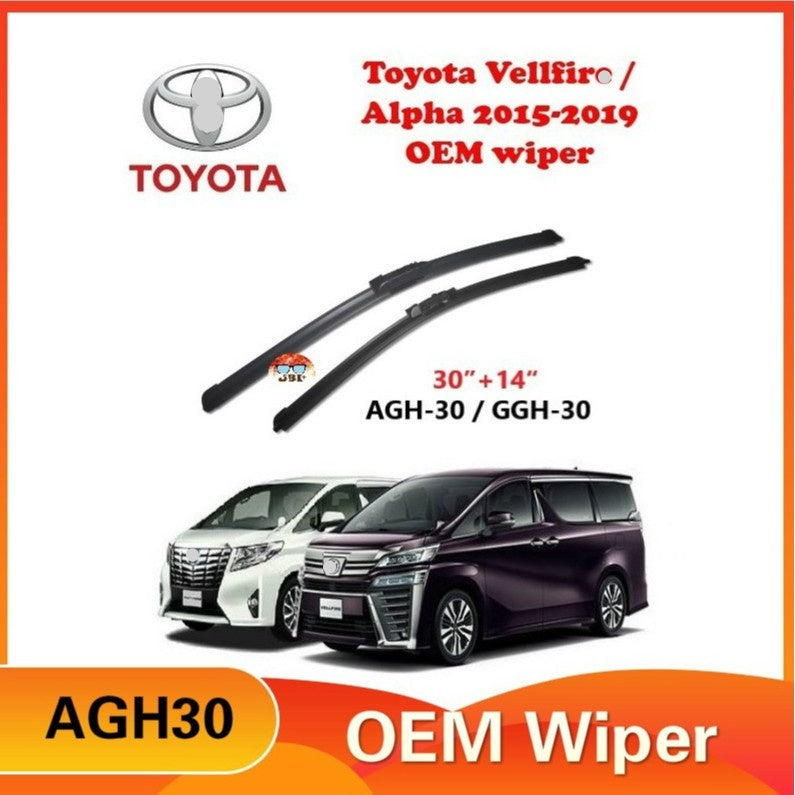 For Alphard Vellfire Wiper ANH20 AGH30 GGH30 2.4L/2.5L/3.5L 2008 - 2021 Windscreen Wiper Blades