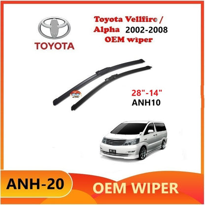 For Alphard Vellfire Wiper ANH20 AGH30 GGH30 2.4L/2.5L/3.5L 2008 - 2021 Windscreen Wiper Blades