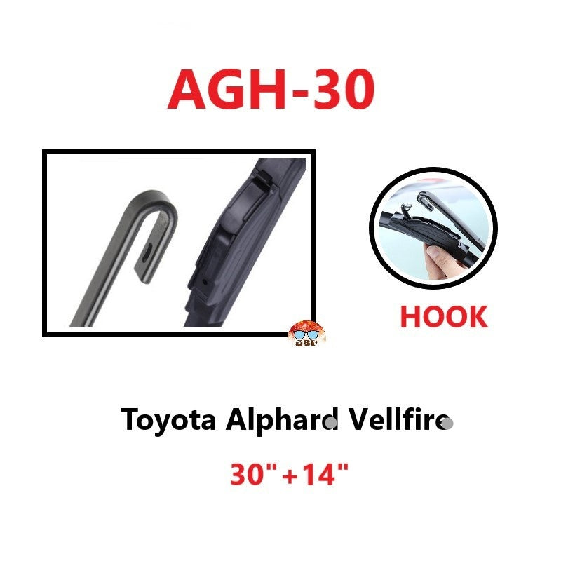 For Alphard Vellfire Wiper ANH20 AGH30 GGH30 2.4L/2.5L/3.5L 2008 - 2021 Windscreen Wiper Blades