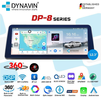 Dynavin DP8 Series 12.3inch Universal Size Android Player