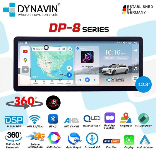 Dynavin DP8 Series 12.3inch Universal Size Android Player