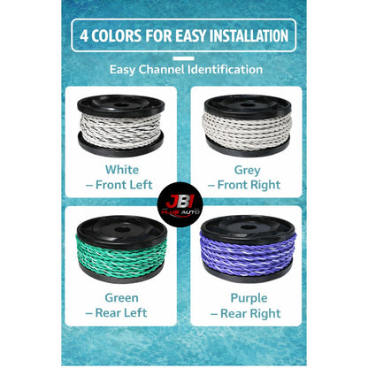 16GA Pure Copper Speaker Cable OFC Twisted Pair Car Audio Wire 2 Core High Quality Audio Wiring for Car Sound System