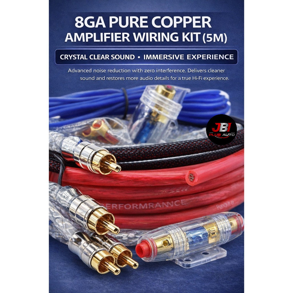 8GA 4GA Complete Amplifier Wiring Kit - Car Audio Pure Copper Wiring Cable, 8GA Oxygen-Free Copper Power Cable