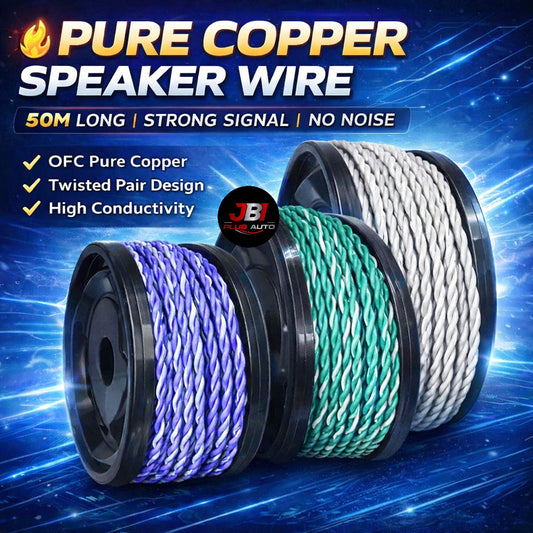 16GA Pure Copper Speaker Cable OFC Twisted Pair Car Audio Wire 2 Core High Quality Audio Wiring for Car Sound System