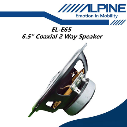 Alpine 6.5" E Series 2 Way Coaxial Car Speaker 160 Watts Peak Power EL-E65