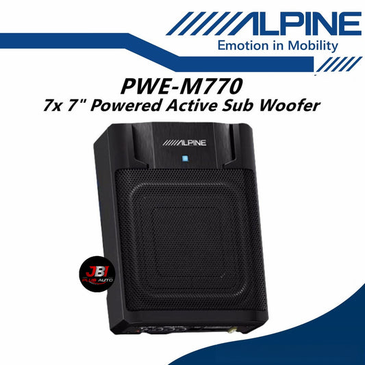 Alpine Underseat Active Powered Subwoofer (300W/7x7") PWE-M770