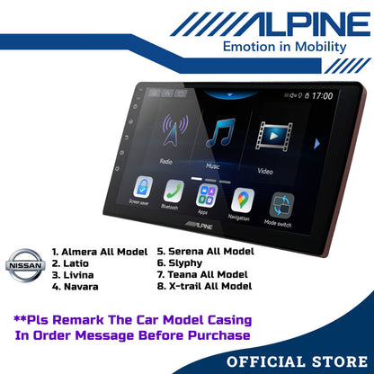 Alpine 2+32GB Car Android player 9" Or 10" Original Version Android 12 Ply For Toyota Honda Proton Perodua iNE-AW409S