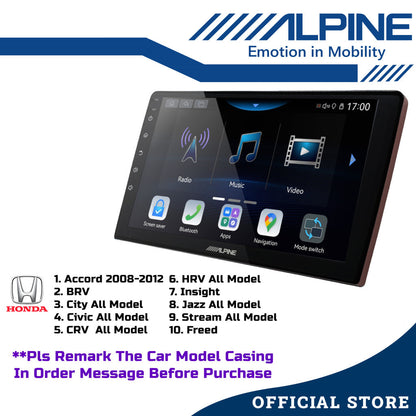 Alpine 2+32GB Car Android player 9" Or 10" Original Version Android 12 Ply For Toyota Honda Proton Perodua iNE-AW409S