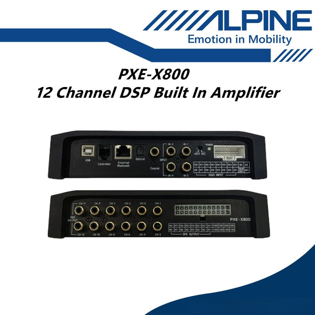 Alpine 12 Ch Car DSP Sound Processor Built In Amplifier Digital Signal Processor PXE-X800