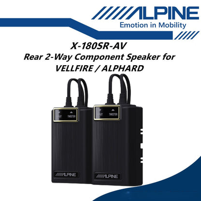 Alpine Integrated Rear 2 Way Component Speaker EXCLUSIVE For ALPHARD / VELLFIRE ANH30 Spk X-180SR-AV