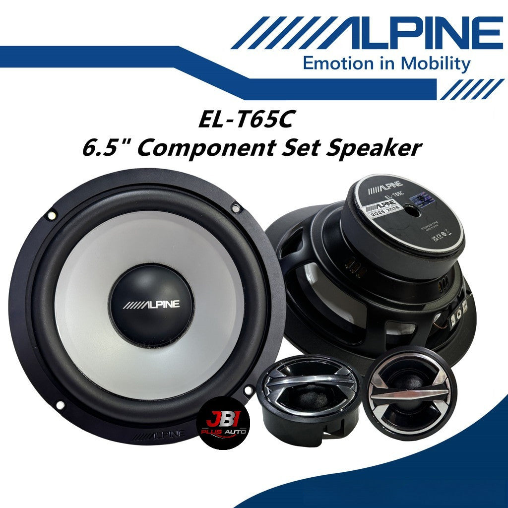 Alpine 6.5" Component Speaker Set 2 Way Component Spk With Tweeter EL-T65C