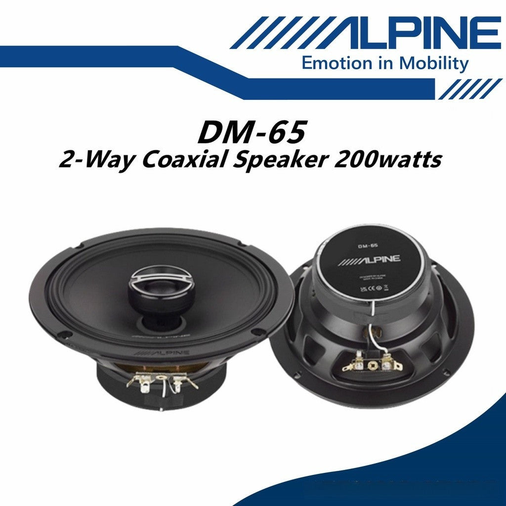 Alpine M-series 2 Way Coaxial Car Speaker (200W/6.5") DM-65