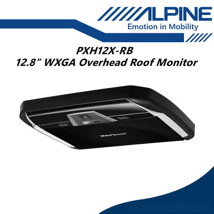 Alpine 12.8" Overhead Roof Monitor WXGA With Plasma Cluster Technology Car Monitor PXH12X-RB