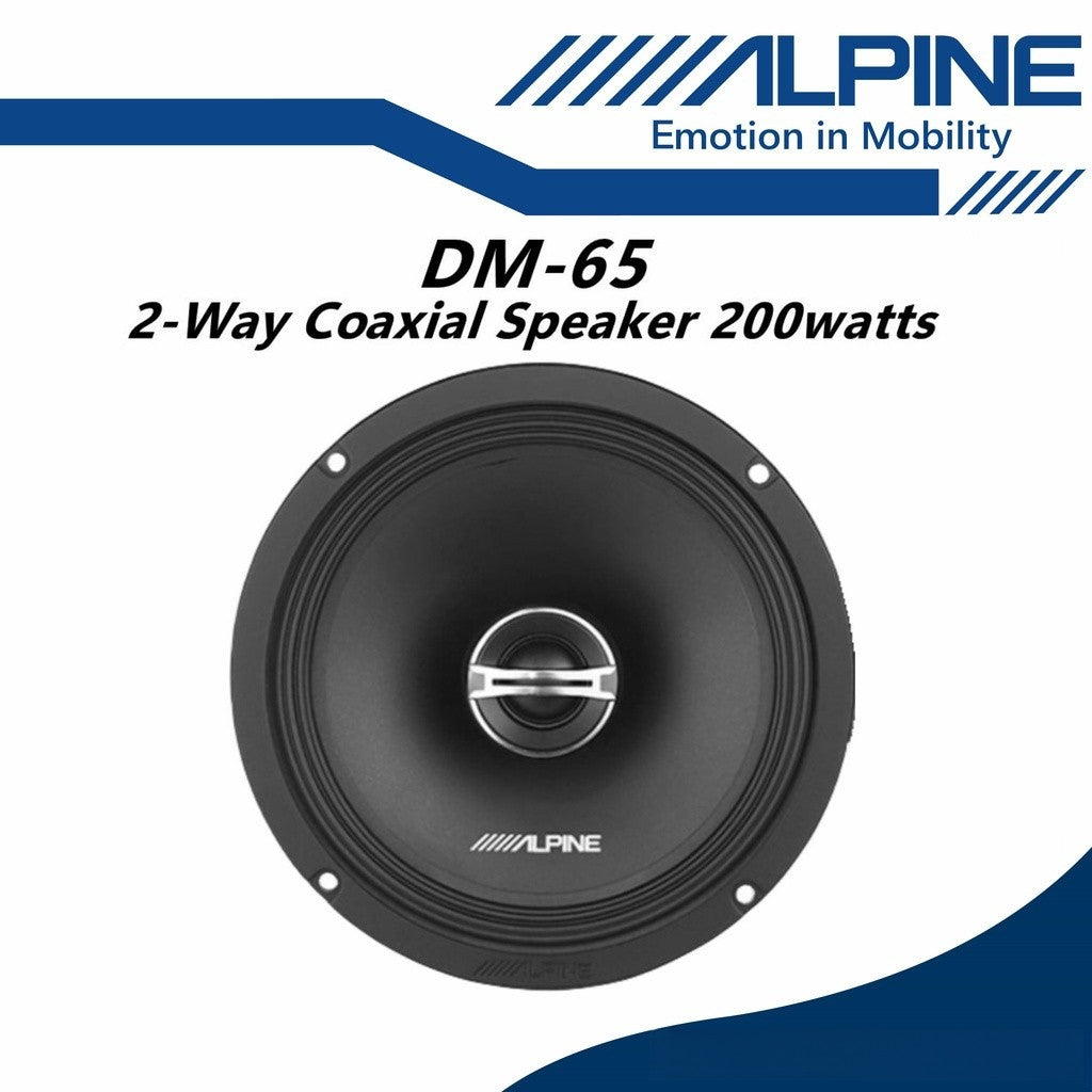 Alpine M-series 2 Way Coaxial Car Speaker (200W/6.5") DM-65