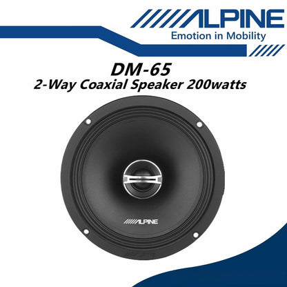 Alpine M-series 2 Way Coaxial Car Speaker (200W/6.5") DM-65
