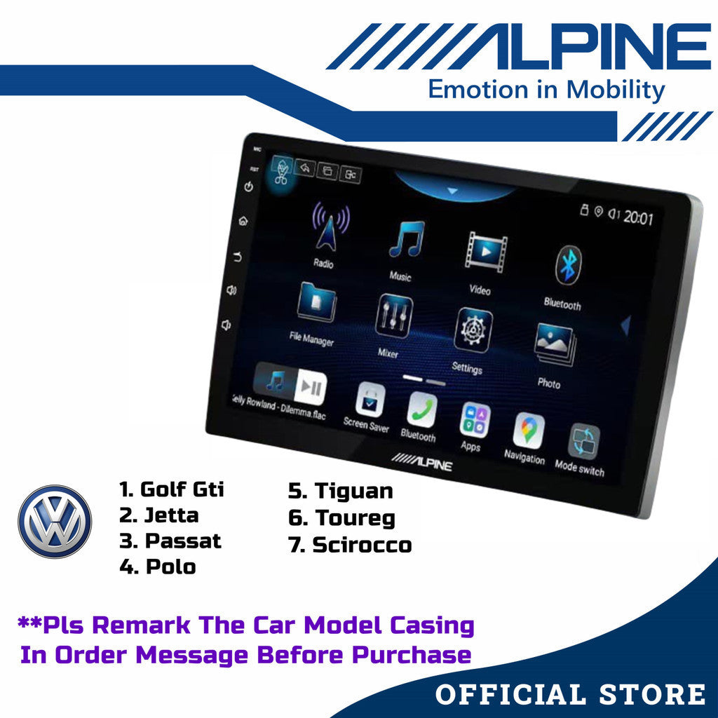 Alpine 8+256GB Car Android player 9" Or 10" Ply For Toyota Honda Proton Perodua iNE-AX809