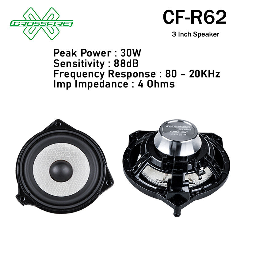 CROSSFIRE 2 Way Component Speaker (3") + Subwoofer For Mercedes-Benz (8")