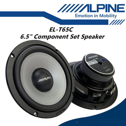 Alpine 6.5" Component Speaker Set 2 Way Component Spk With Tweeter EL-T65C