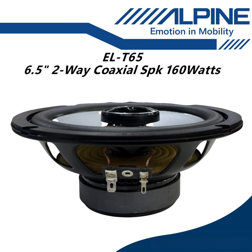 Alpine 6.5" Inch 2 Way Coaxial Car Speaker 160 Watts Car Spk EL-T65