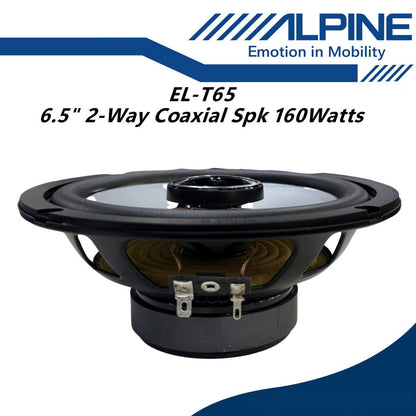 Alpine 6.5" Inch 2 Way Coaxial Car Speaker 160 Watts Car Spk EL-T65