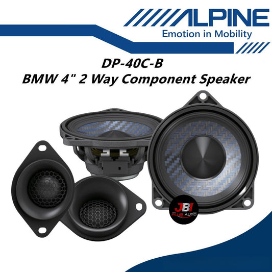 Alpine BMW 4" Plug n Play Speaker 2 Way Component Set PnP 4 Inch Component Spk DP-40C-B